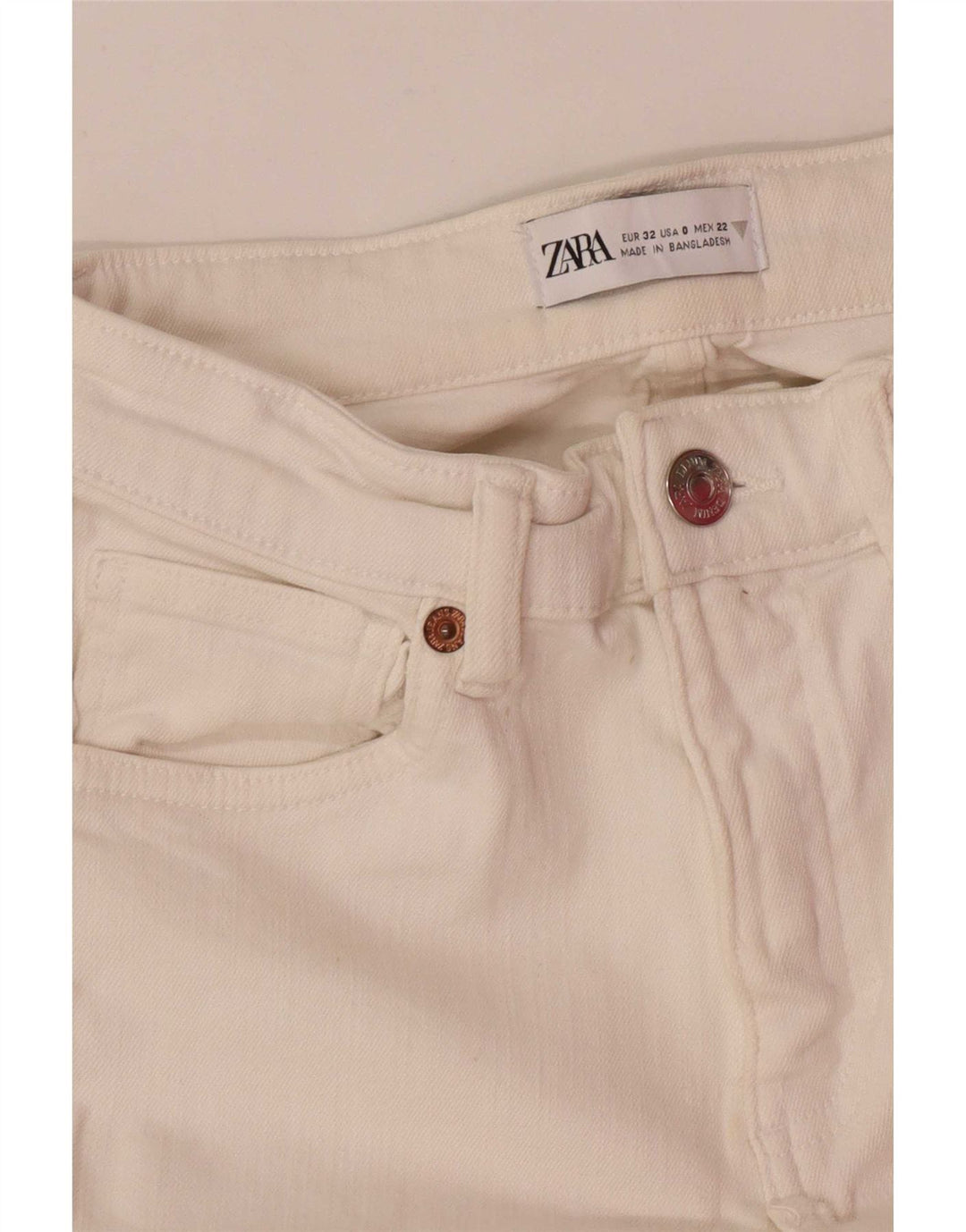Blugi evazați pentru femei Zara EU 32 2XS W22 L26 Alb