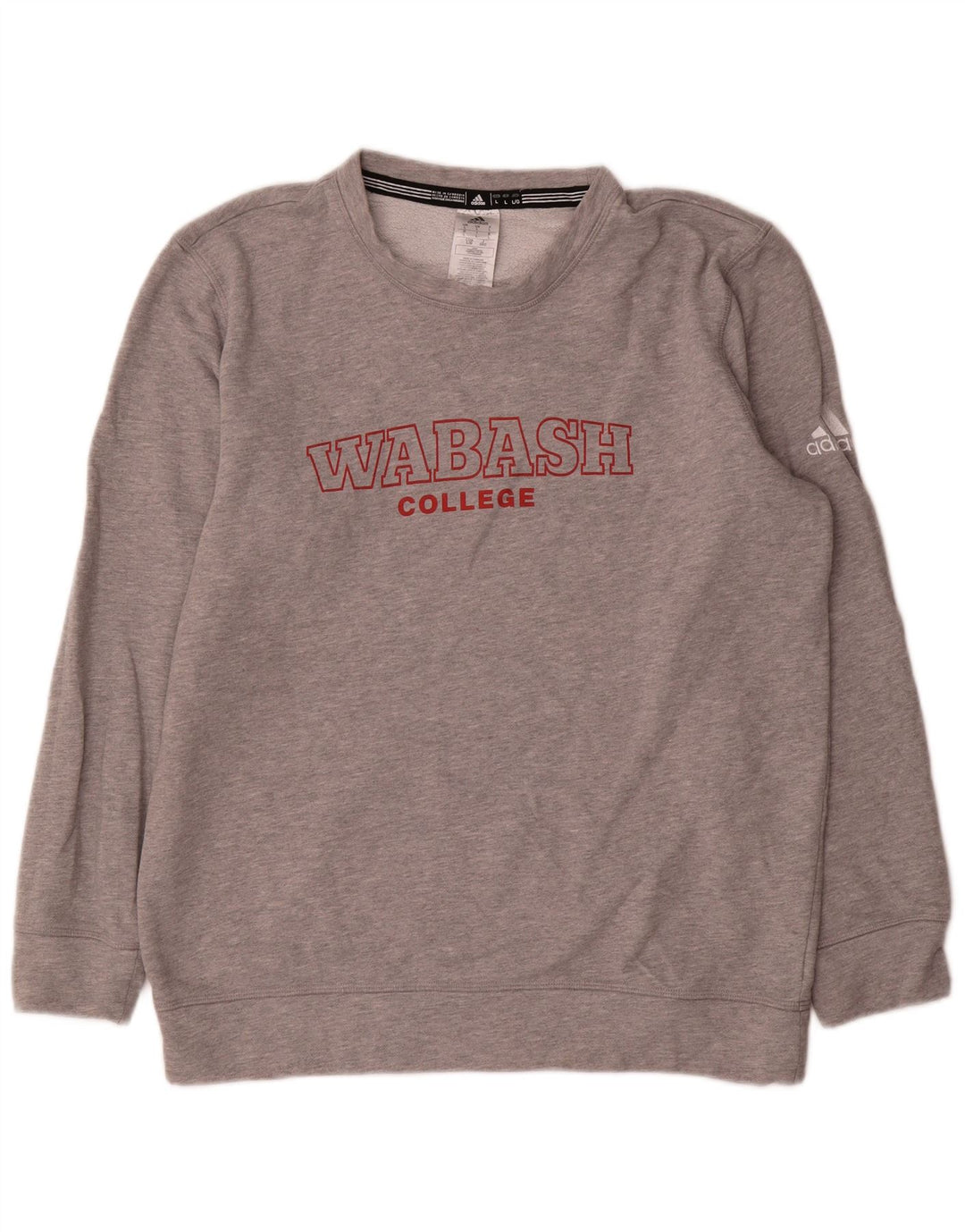 Hanorac grafic pentru bărbați Adidas Jumper mare, gri, bumbac