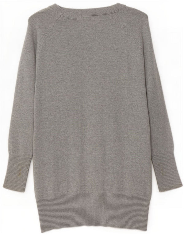 Pulover cardigan pentru femeie Zara UK 16 mare bumbac gri