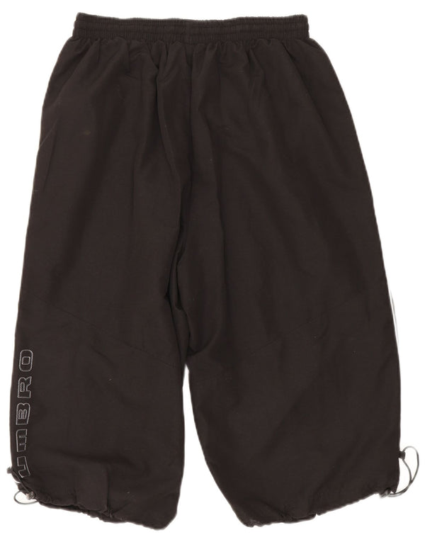 Pantaloni scurți sport Umbro pentru bărbați, cu grafică, poliester, negru