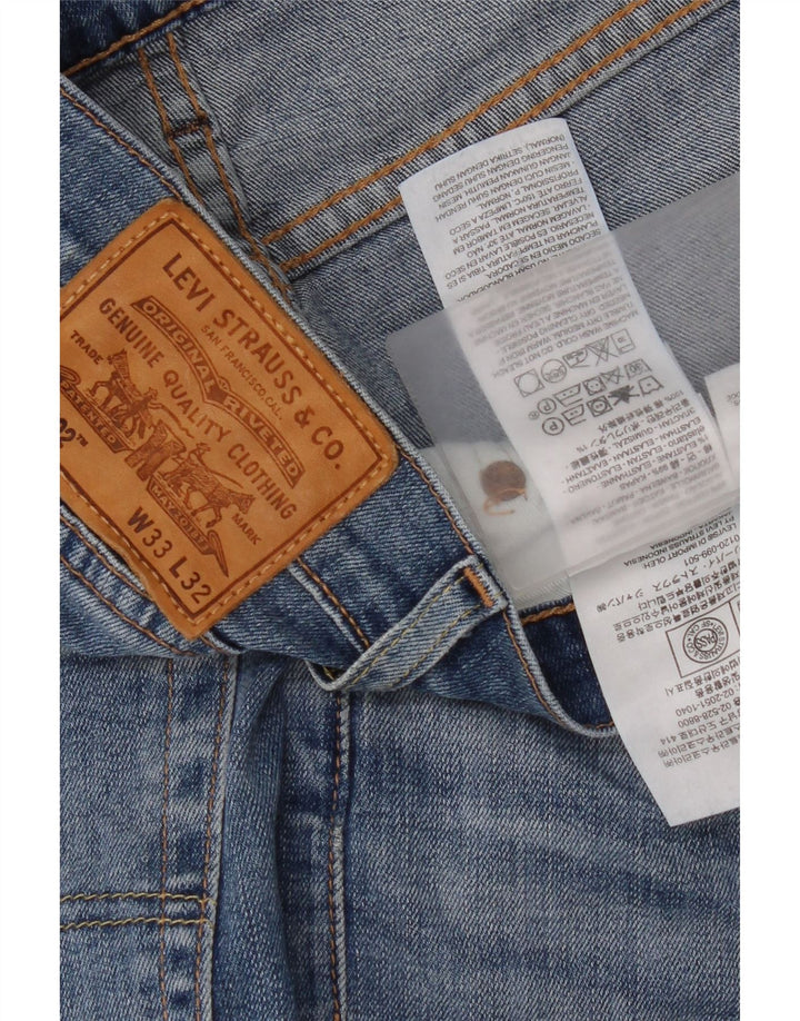 Blugi conici pentru bărbați Levi's 502 W33 L26 Bumbac albastru
