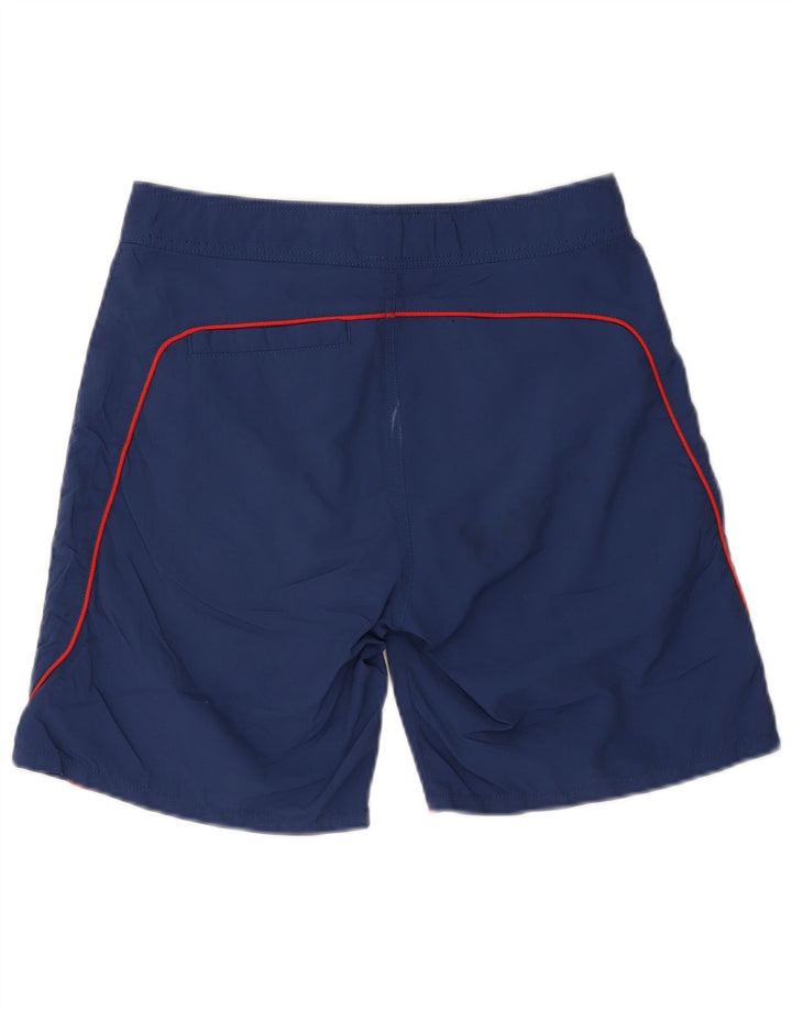 Pantaloni scurți de înot grafic pentru bărbați Woolrich, nailon mediu albastru bleumarin