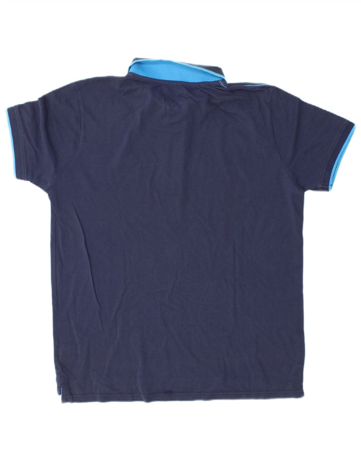 Tricou polo AVIREX pentru bărbați, bumbac, albastru bleumarin mediu