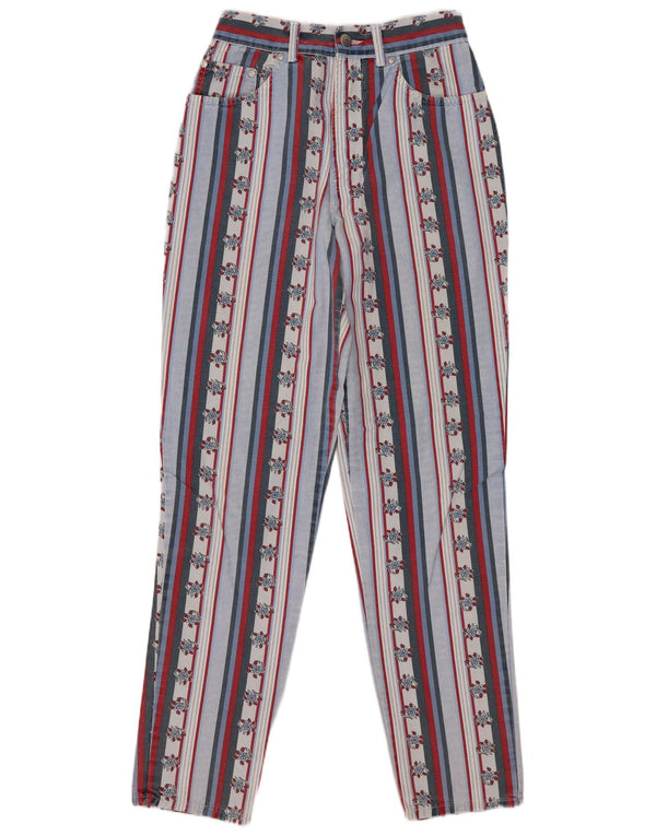 Pantaloni casual de damă vintage cu talie înaltă IT 42 Medium W28 L29 Multicolori