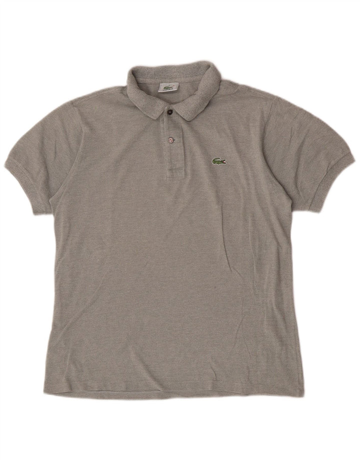 Tricou polo Lacoste pentru bărbați, mărimea 4, bumbac gri mediu