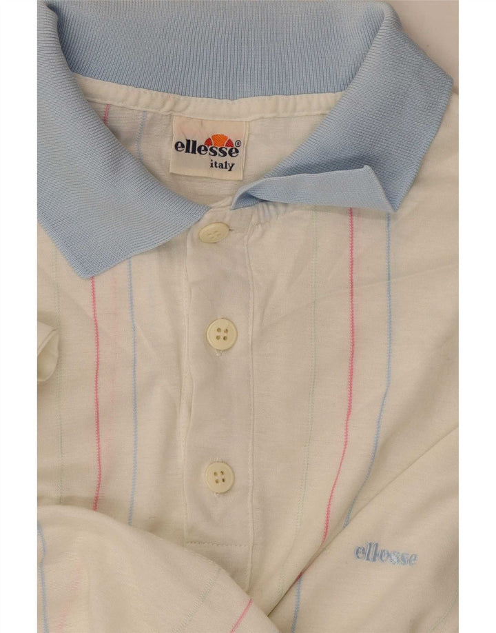Tricou polo pentru bărbați Ellesse, bumbac cu dungi albe medii