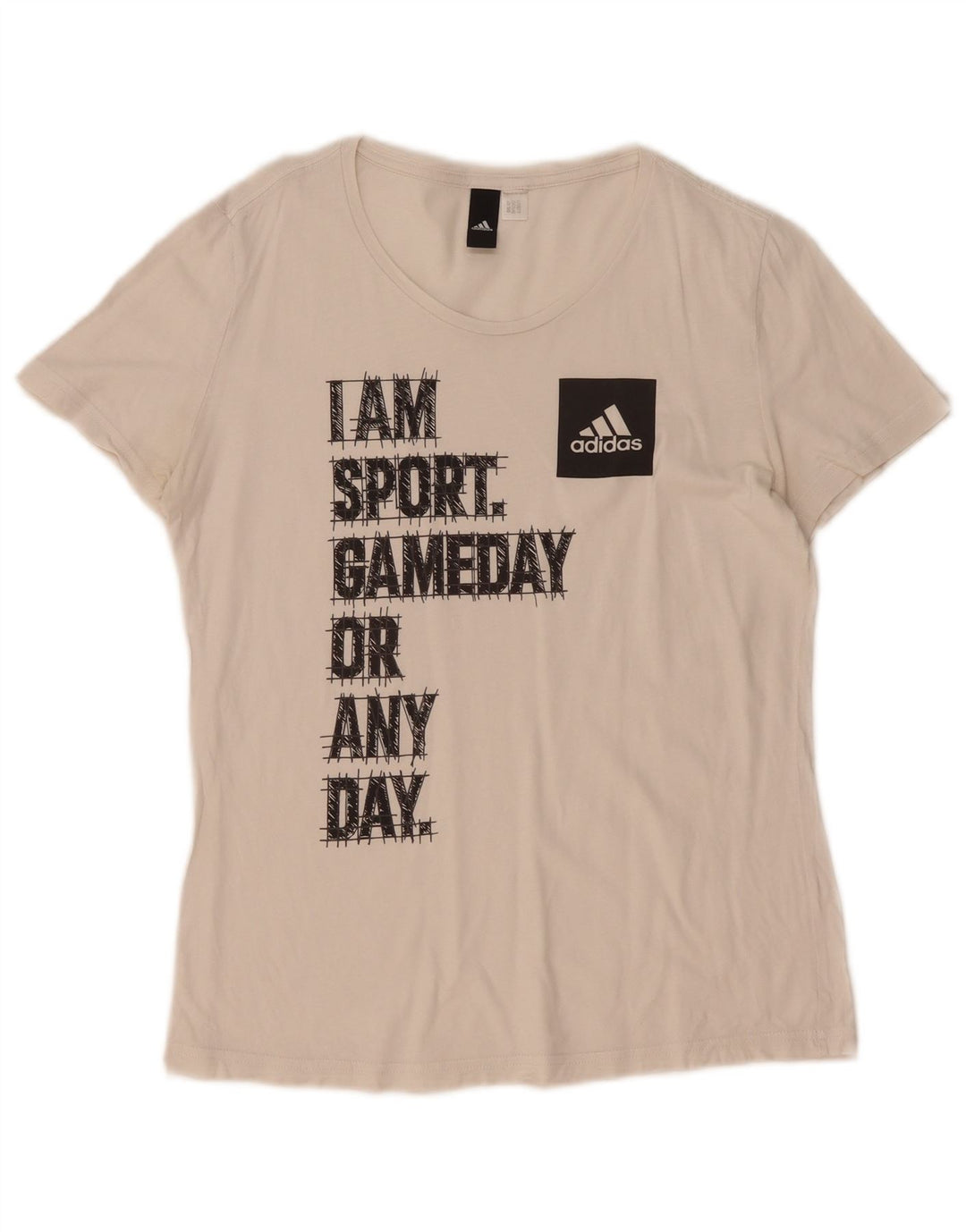 Tricou grafic Adidas pentru femei Top UK 14 Medium White