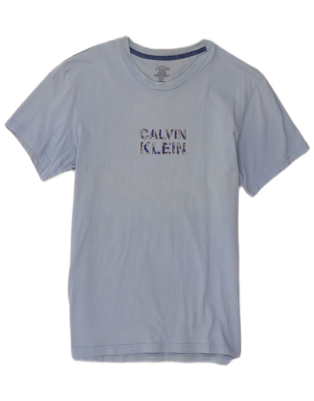 Tricou grafic Calvin Klein pentru bărbați Top din bumbac albastru mediu