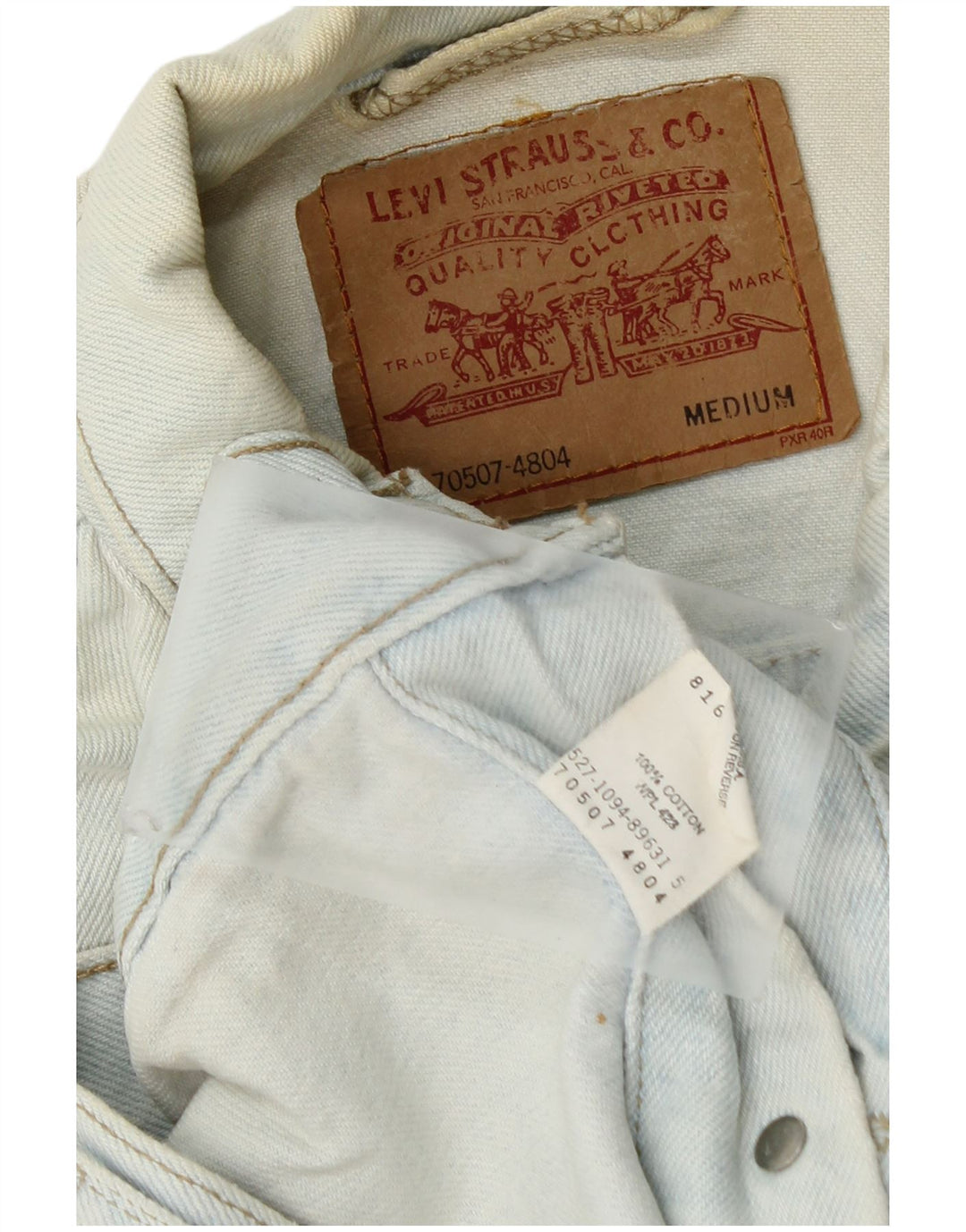 Jachetă de blugi pentru bărbați Levi's UK 38, bumbac albastru mediu