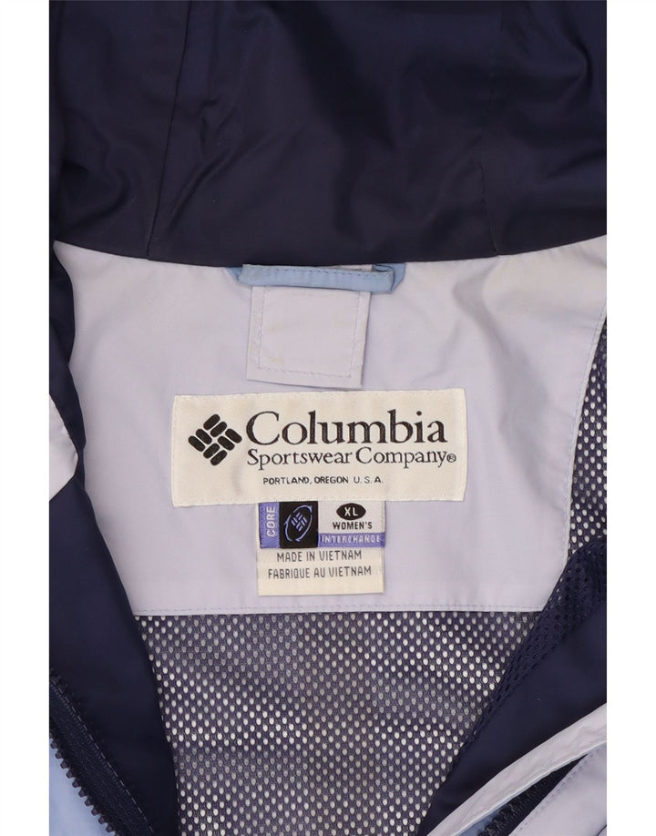 Jachetă de ploaie cu glugă supradimensionată pentru femei Champion UK 18 XL Albastru Colorblock