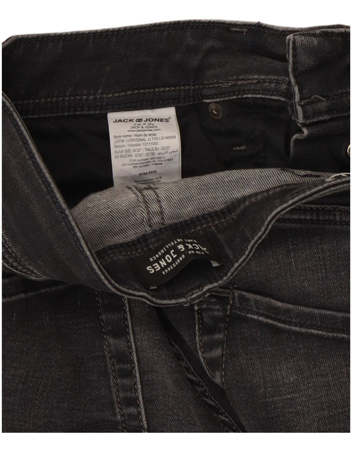 Blugi Jack & Jones Tim Slim pentru bărbați W32 L32 bumbac negru