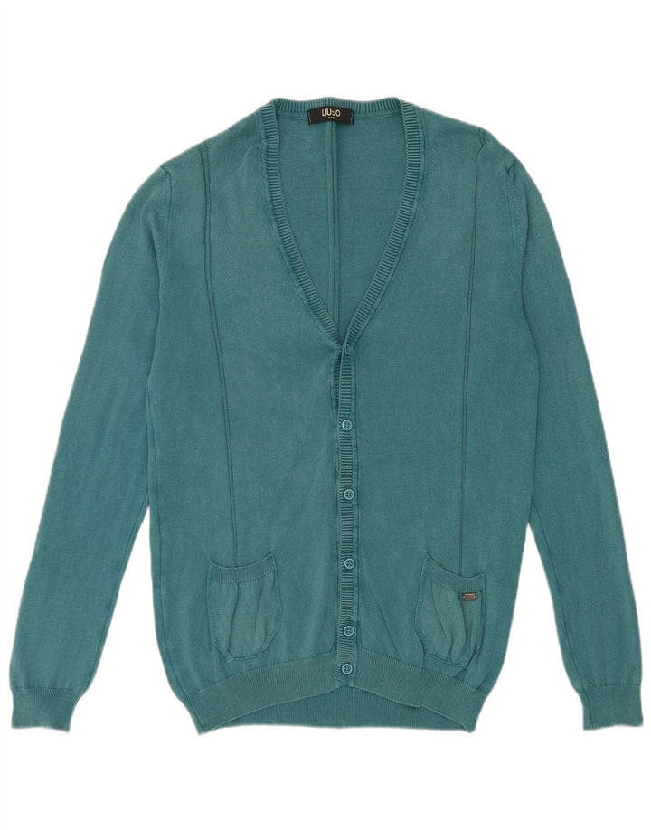 Pulover cardigan pentru bărbați Liu Jo, bumbac albastru mediu
