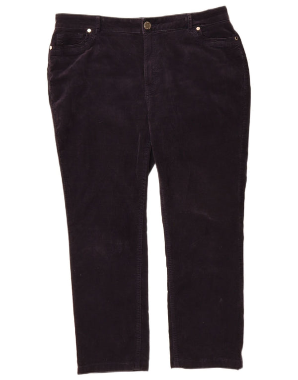 Pantaloni casual drepti pentru femei Marks & Spencer UK 16 Large W34 L26 Bleumarin Bl