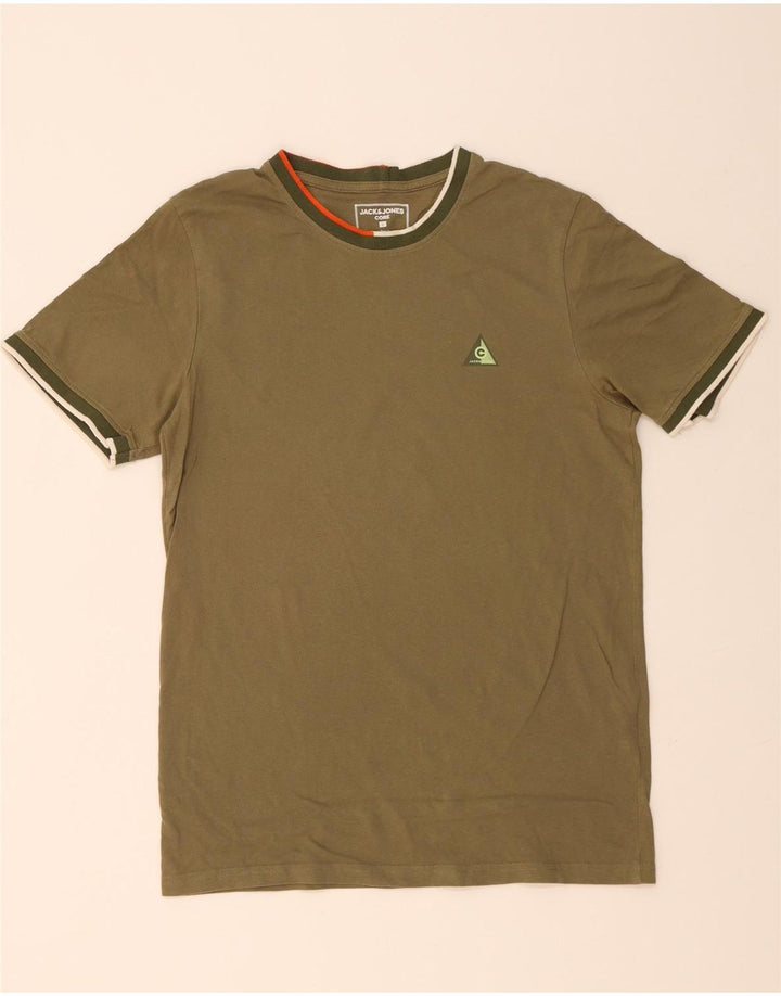 JACK & JONES Tricou pentru bărbați Top mare din bumbac kaki