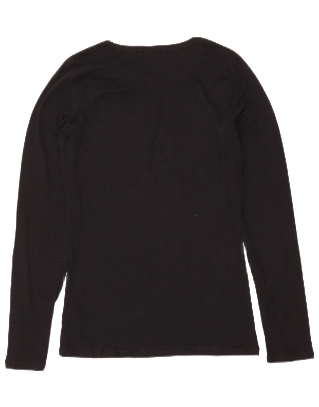 BENETTON Top pentru femei cu mânecă lungă UK 14 mare, negru, bumbac