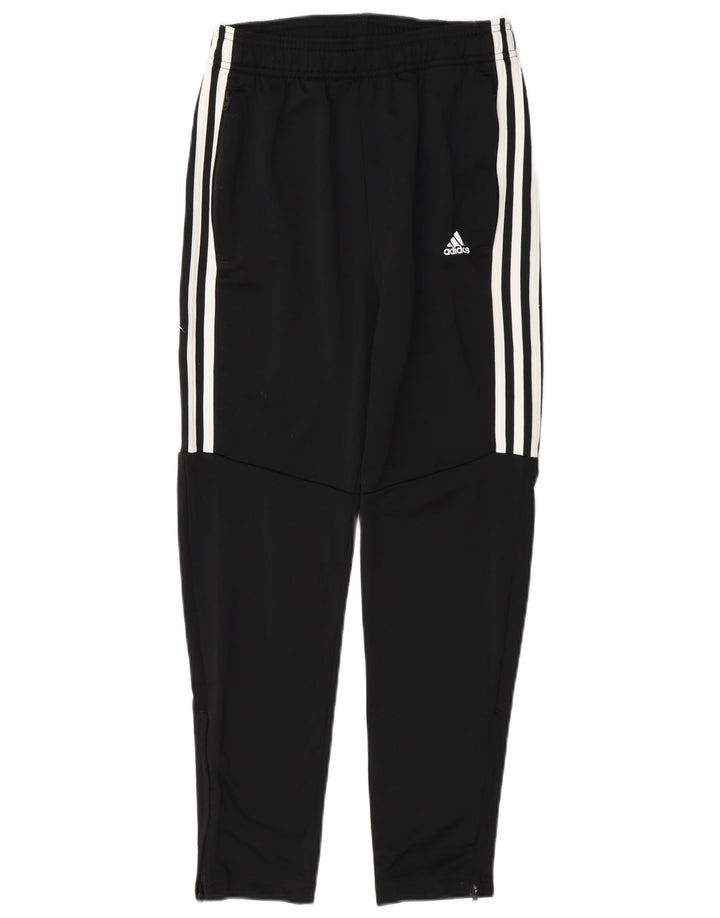 Pantaloni de trening Adidas Climalite pentru baieti 11-12 ani poliester negru