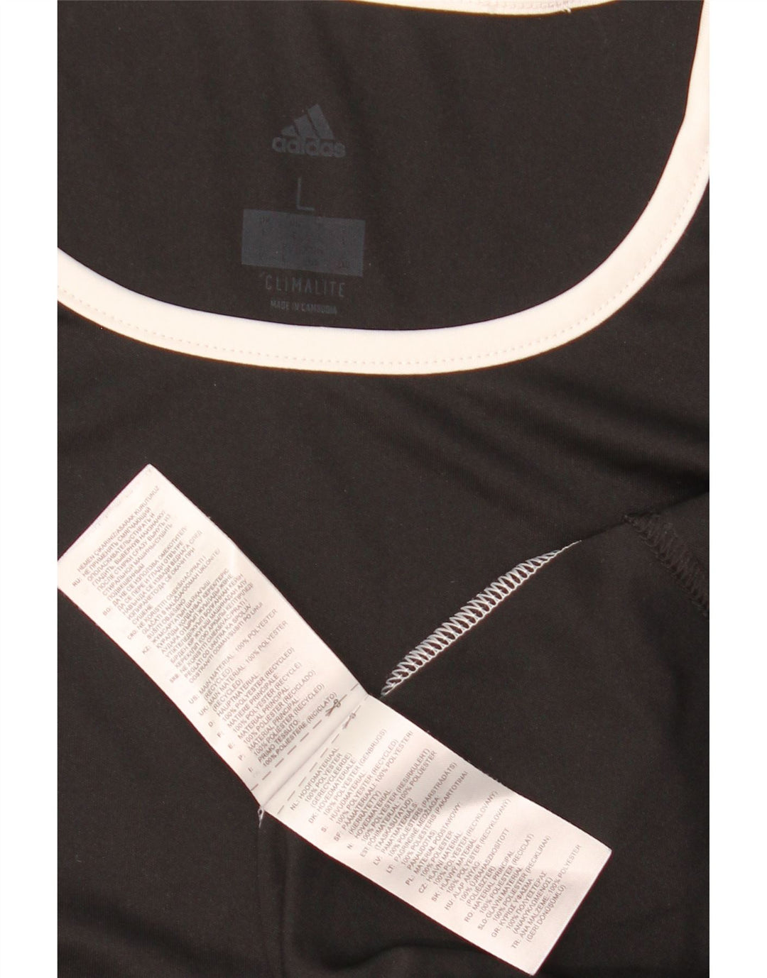 Tricou Adidas Climalite pentru bărbați Top mare, negru, poliester color bloc