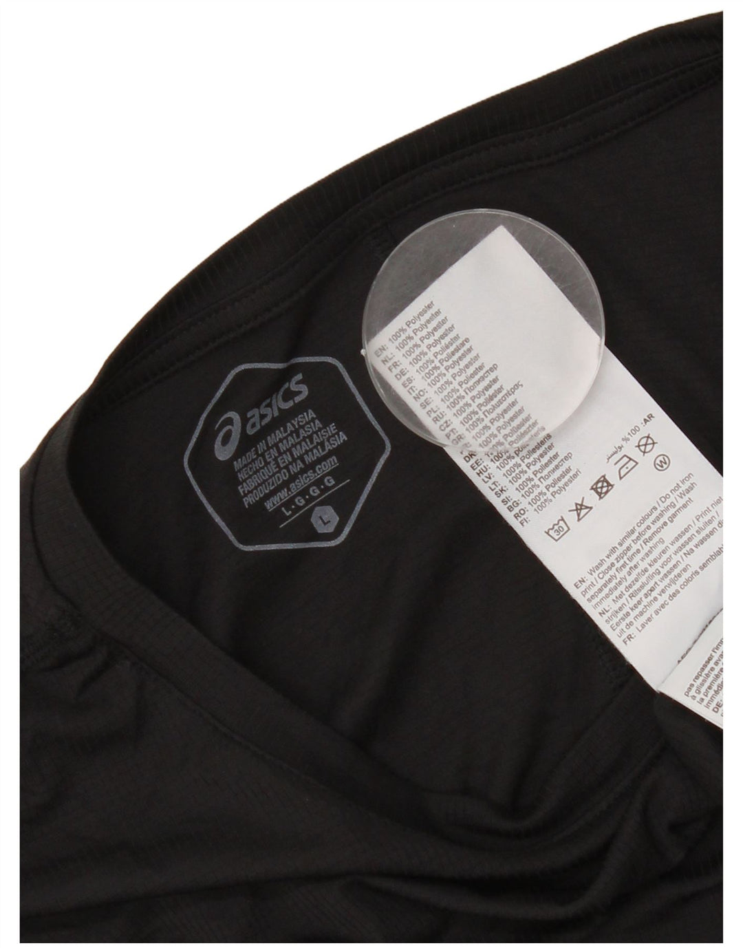 Tricou Asics pentru bărbați Top mare poliester negru