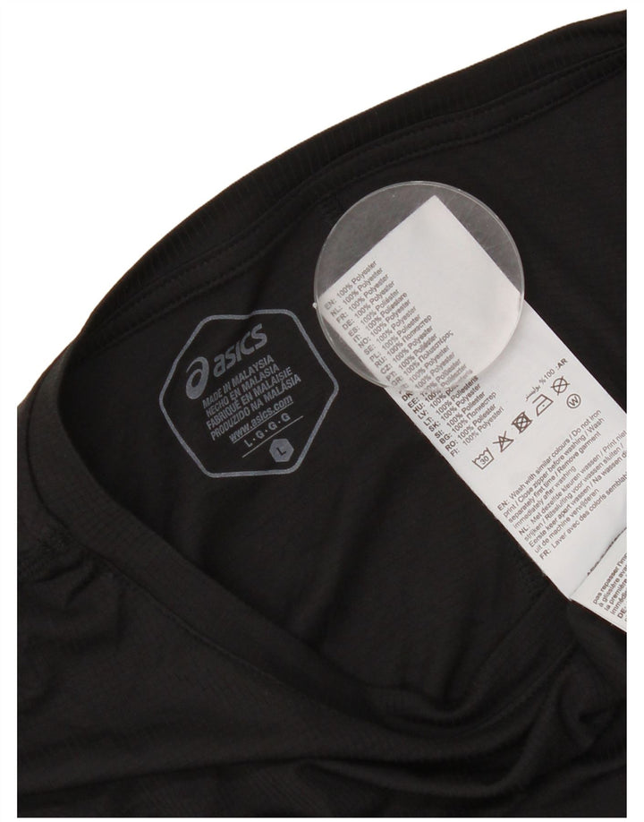 Tricou Asics pentru bărbați Top mare poliester negru