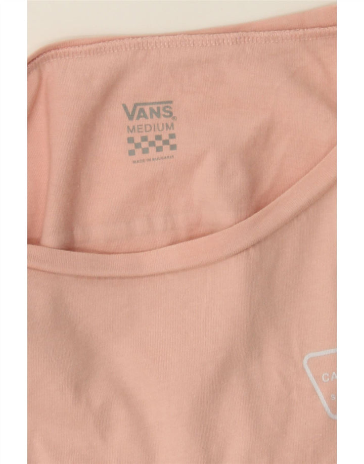 VANS Womens Graphic T-Shirt Top UK 14 Medium Pink Vintage Vans and Second-Hand Vans from Messina Hembry 