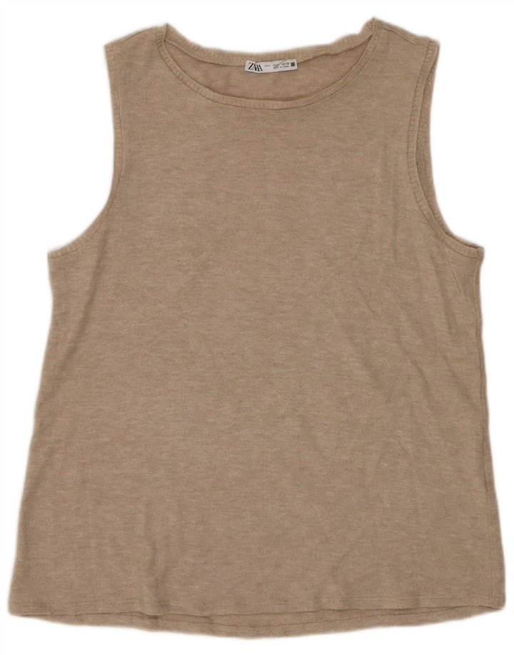 Vestă pentru femei Zara UK 10 Small Beige Flecked