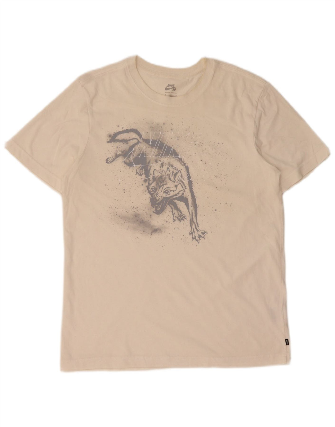 Tricou grafic Nike Dri Fit pentru bărbați Top din bumbac alb mediu