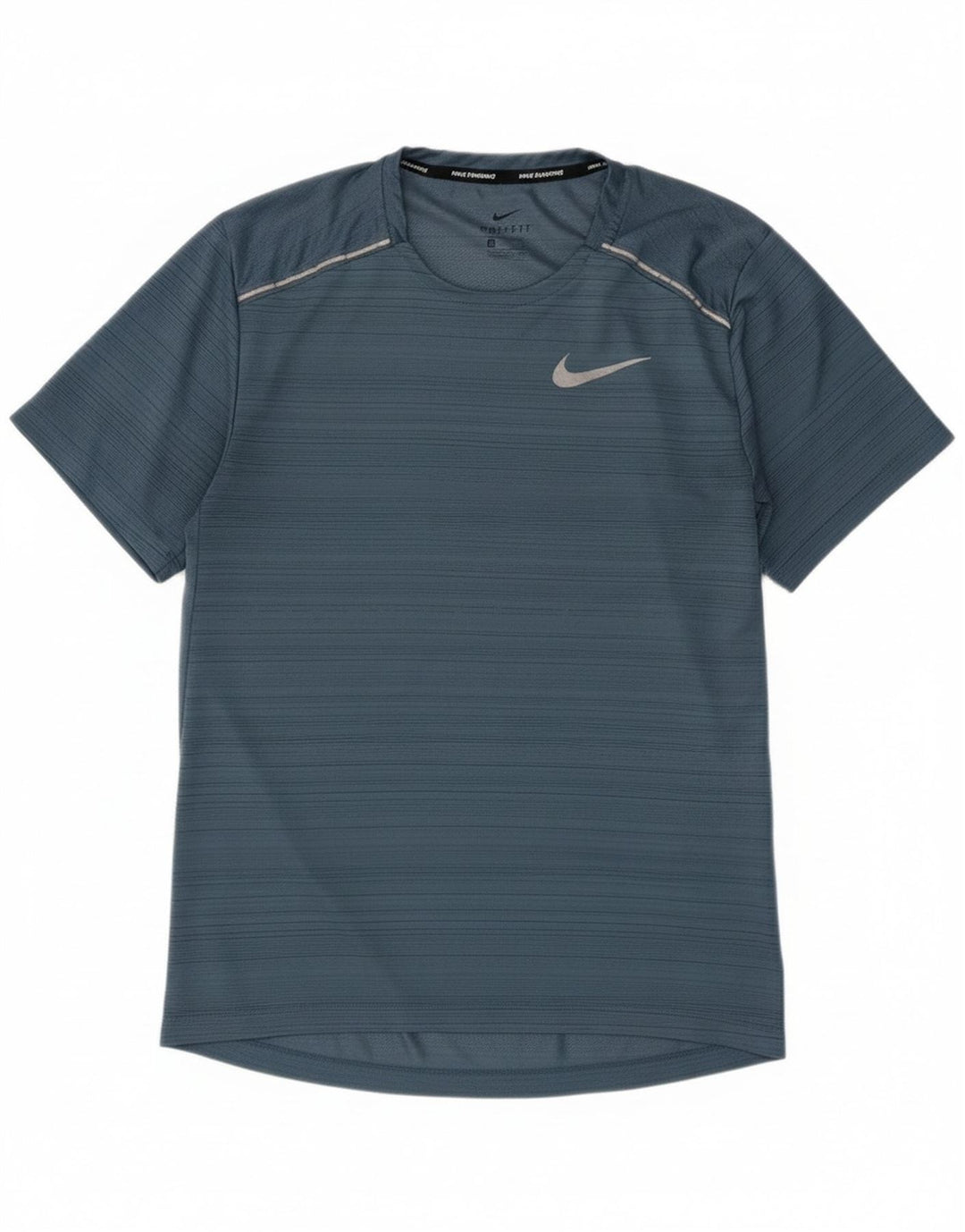 Tricou Nike Dri Fit pentru bărbați Top mic din poliester cu dungi albastre