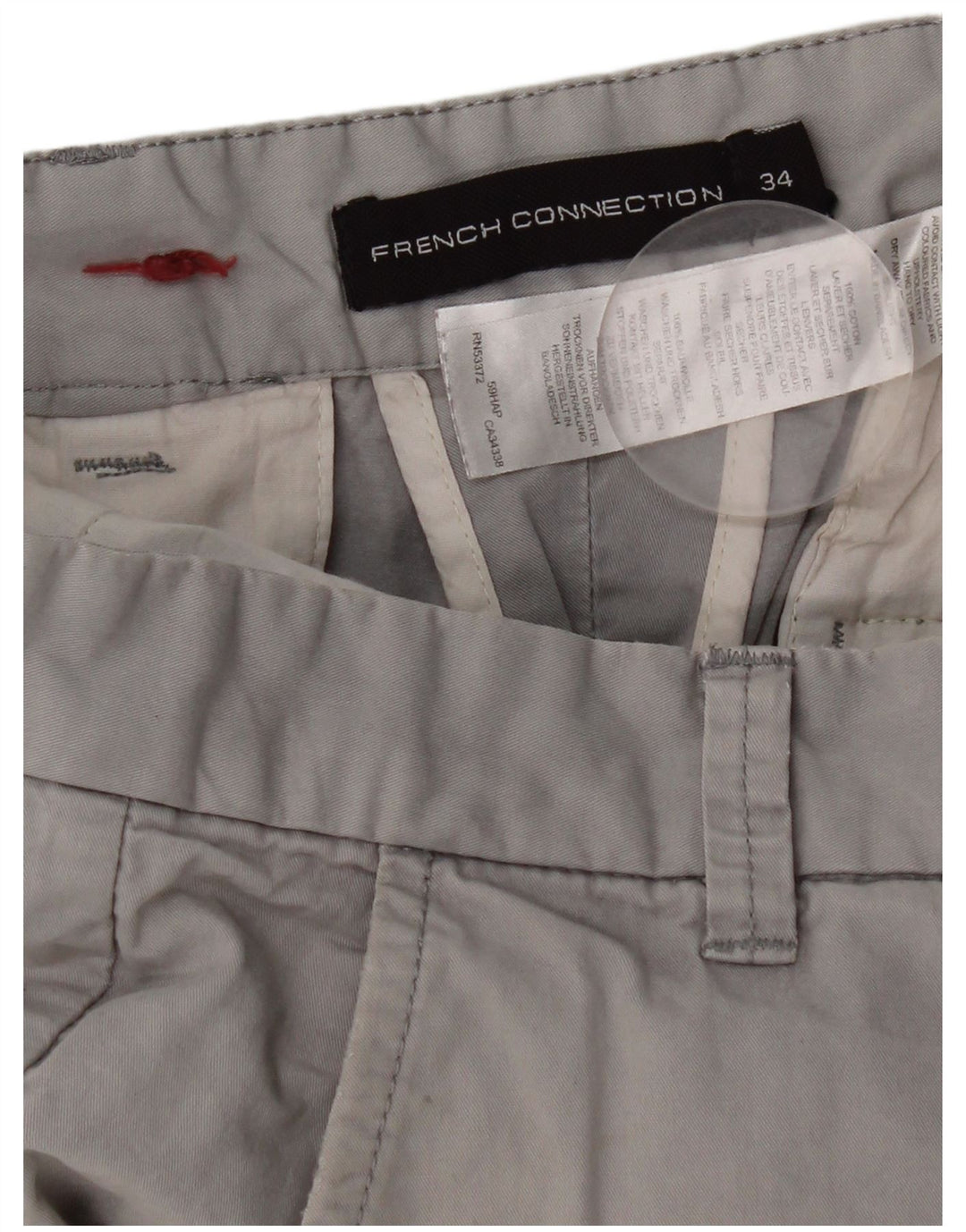 Pantaloni scurți chino pentru bărbați French Connection W34, bumbac gri mare