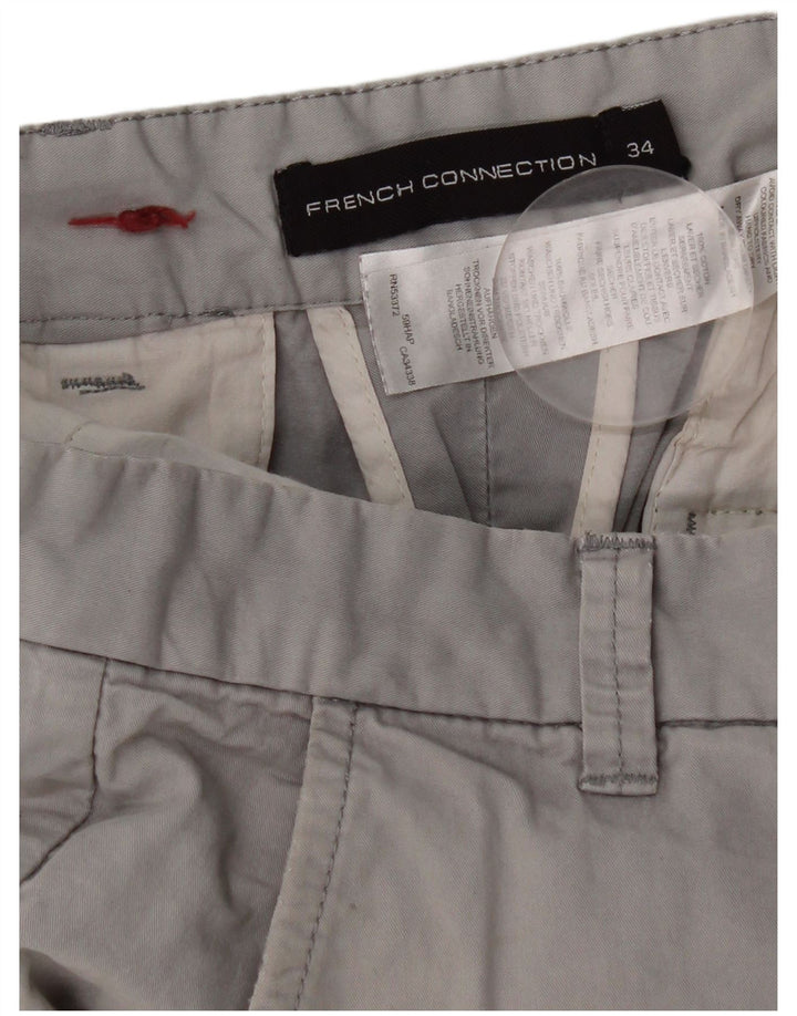 Pantaloni scurți chino pentru bărbați French Connection W34, bumbac gri mare
