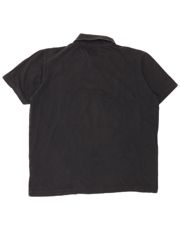 Tricou polo pentru bărbați Woolrich, bumbac negru mare