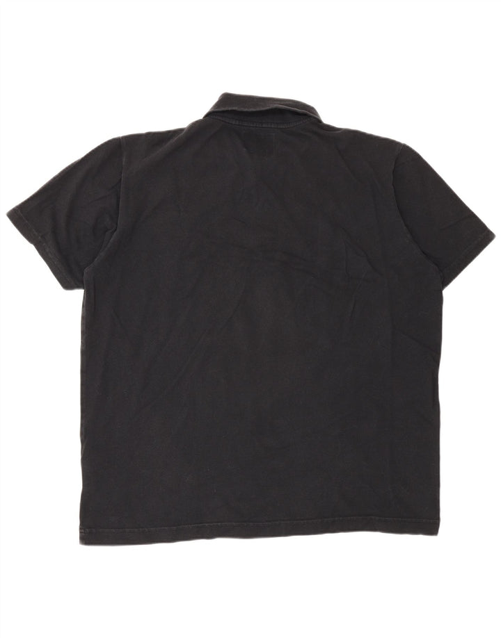 Tricou polo pentru bărbați Woolrich, bumbac negru mare