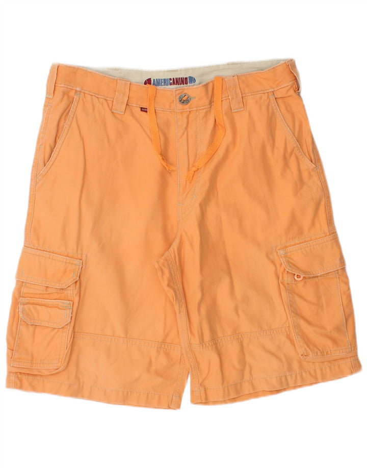 Pantaloni scurți cargo Americanino pentru bărbați IT 48 Medium W32 Bumbac portocaliu