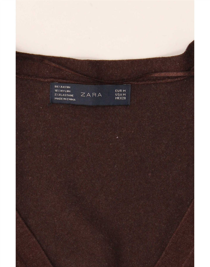 Pulover cardigan pentru femei Zara UK 12 Maro Mediu Rayon