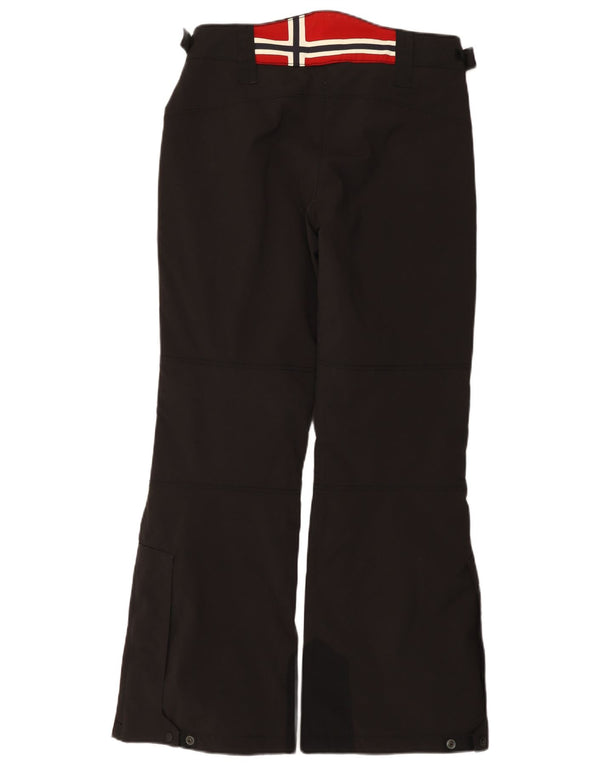 Pantaloni de schi grafic Napapijri pentru femei UK 14, mari, negru, poliamidă