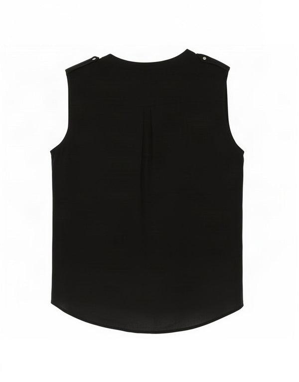 Bluză fără mâneci pentru femei Zara UK 14 Medium Black