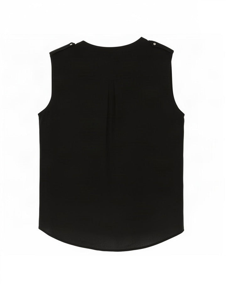 Bluză fără mâneci pentru femei Zara UK 14 Medium Black