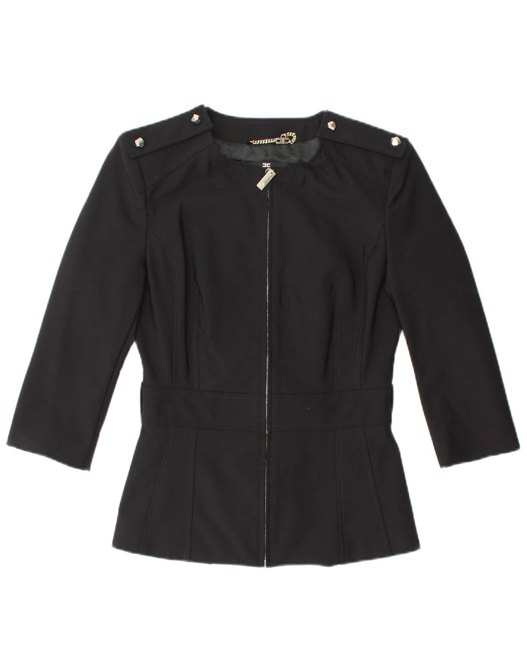 ELISABETTA FRANCHI Jachetă pentru femei cu mâneci 3/4 IT 42 Medium Negru