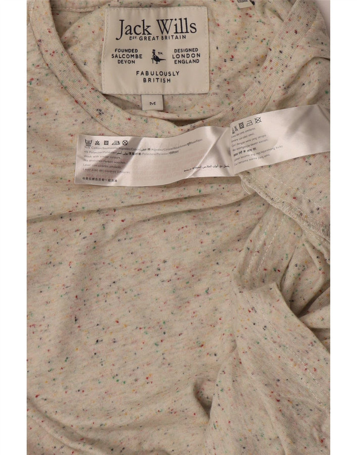 Tricou Jack Wills pentru bărbați Top mediu bej bumbac cu pete
