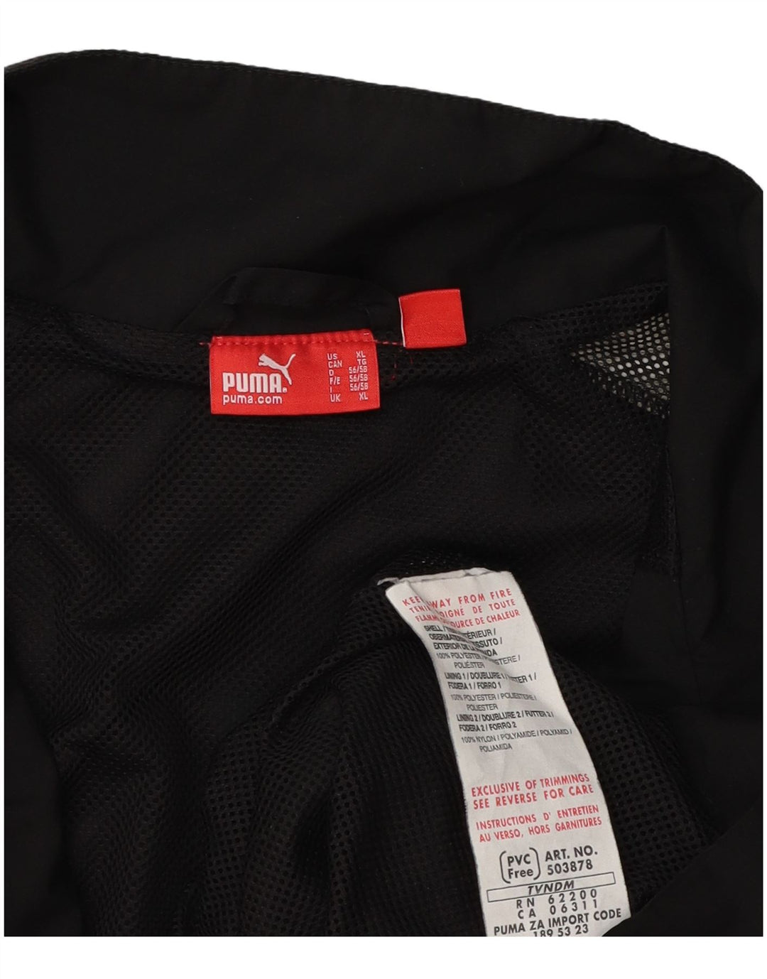Jachetă de trening pentru bărbați Puma, XL, poliester color bloc negru