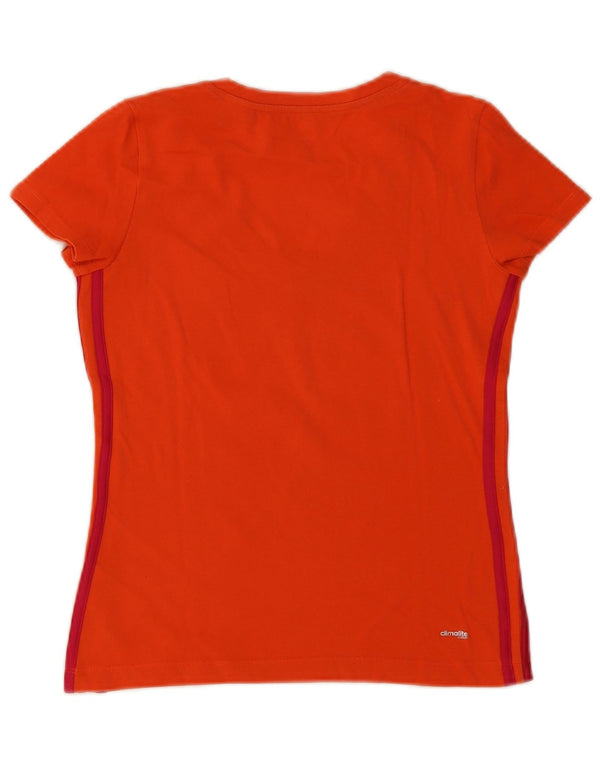 Tricou Adidas Climalite pentru femei Top UK 8/10 Small Orange Bumbac