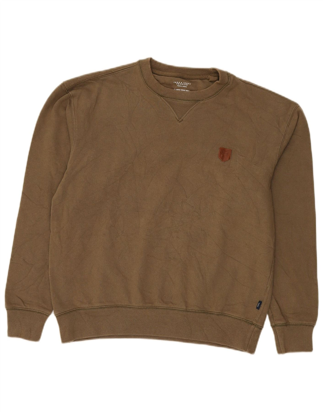 JACK & JONES Hanorac pentru bărbați Pulover Medium Kaki Bumbac