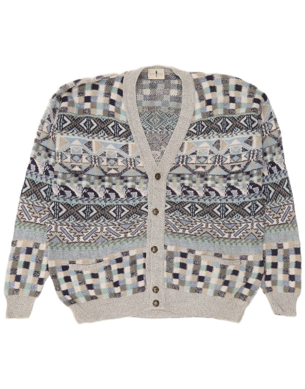 NANI BON Pulover Cardigan Bărbați IT 52 Large Multicolor Geometric