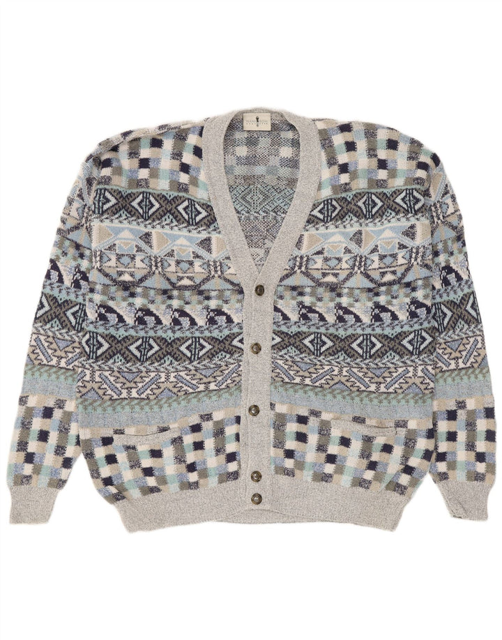 NANI BON Pulover Cardigan Bărbați IT 52 Large Multicolor Geometric