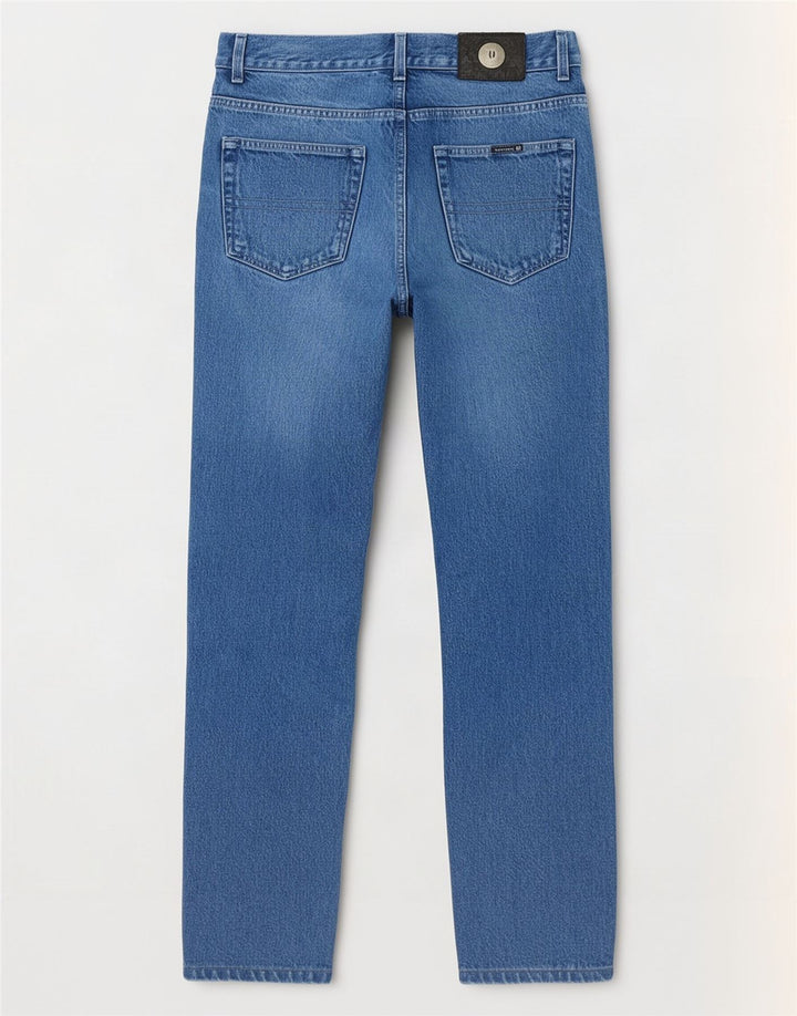 Trussardi blugi conici pentru bărbați W33 L32 bumbac albastru