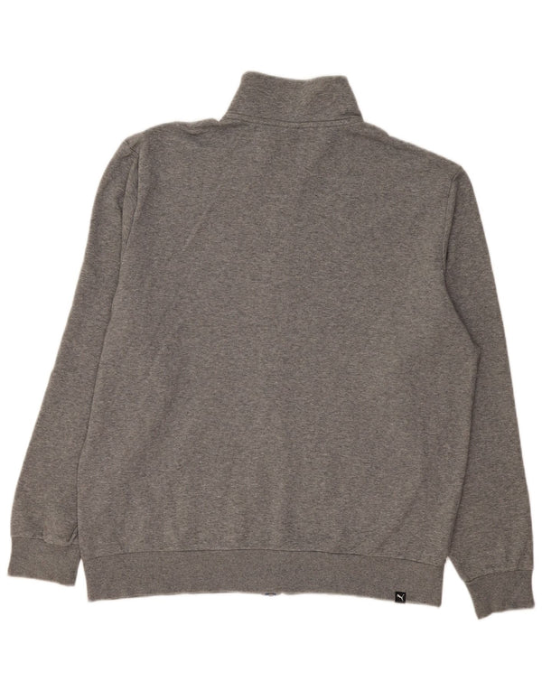 Puma Mens Graphic Tracksuit Top Jacket XL Grey Cotton