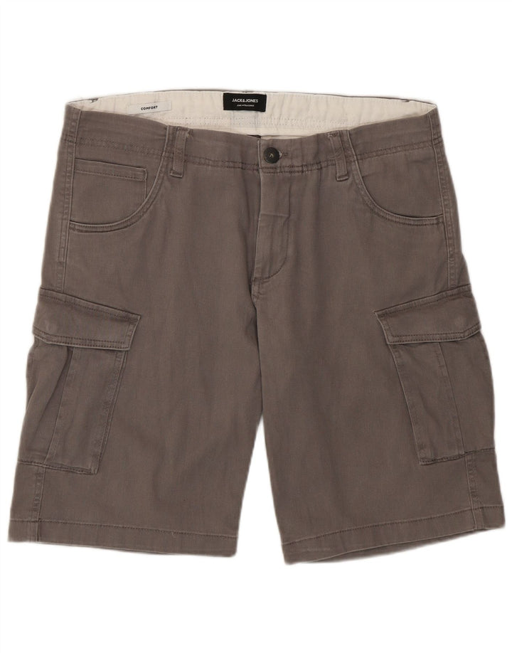 Pantaloni scurti cargo Jack & Jones pentru bărbați, mari W36, bumbac gri