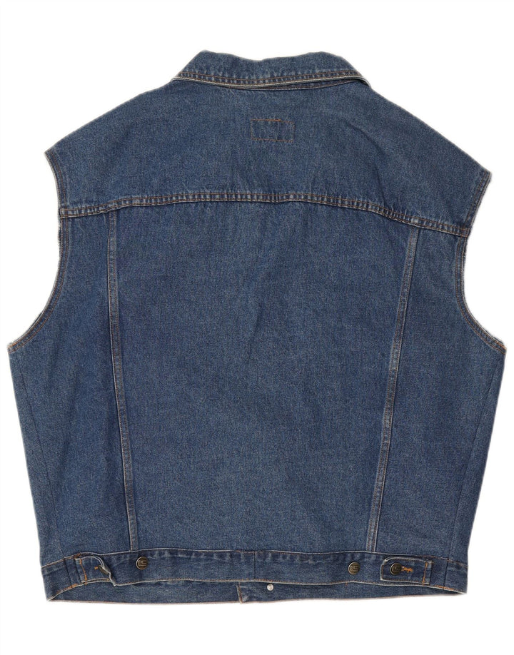 Gilet Vintage pentru bărbați din denim UK 46 3XL Albastru