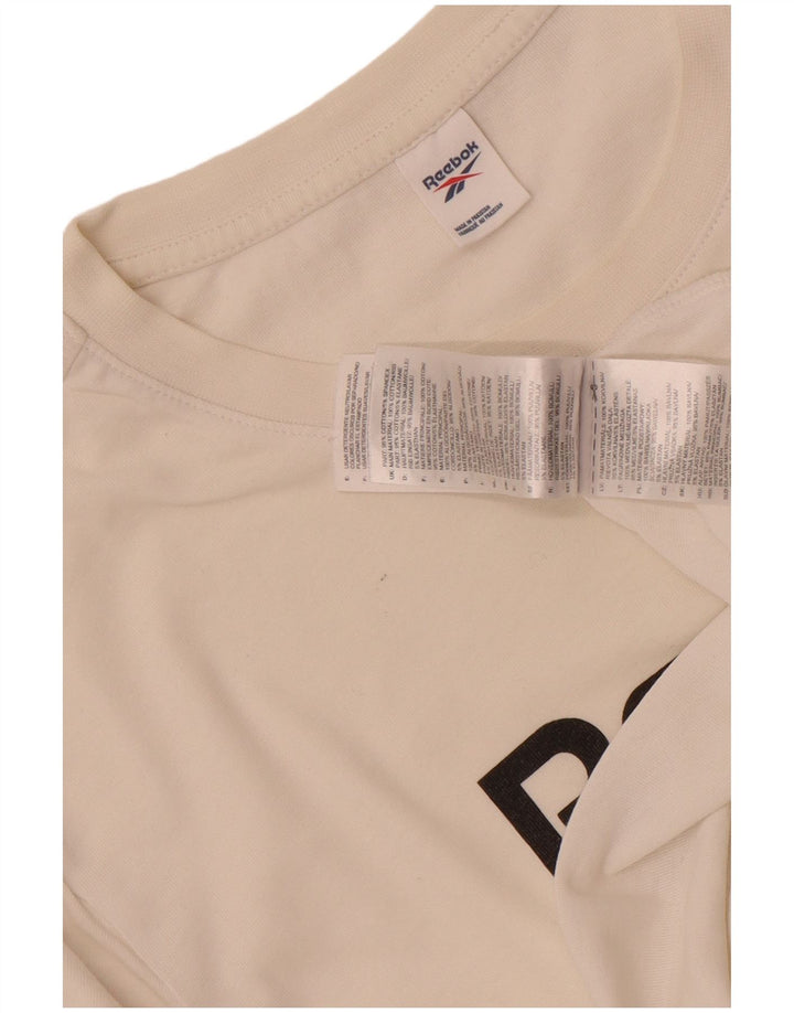 Tricou grafic pentru bărbați Reebok Top Medium White Bumbac