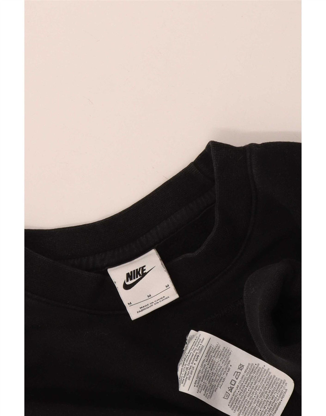 Pulover Nike pentru bărbați, bumbac mediu negru