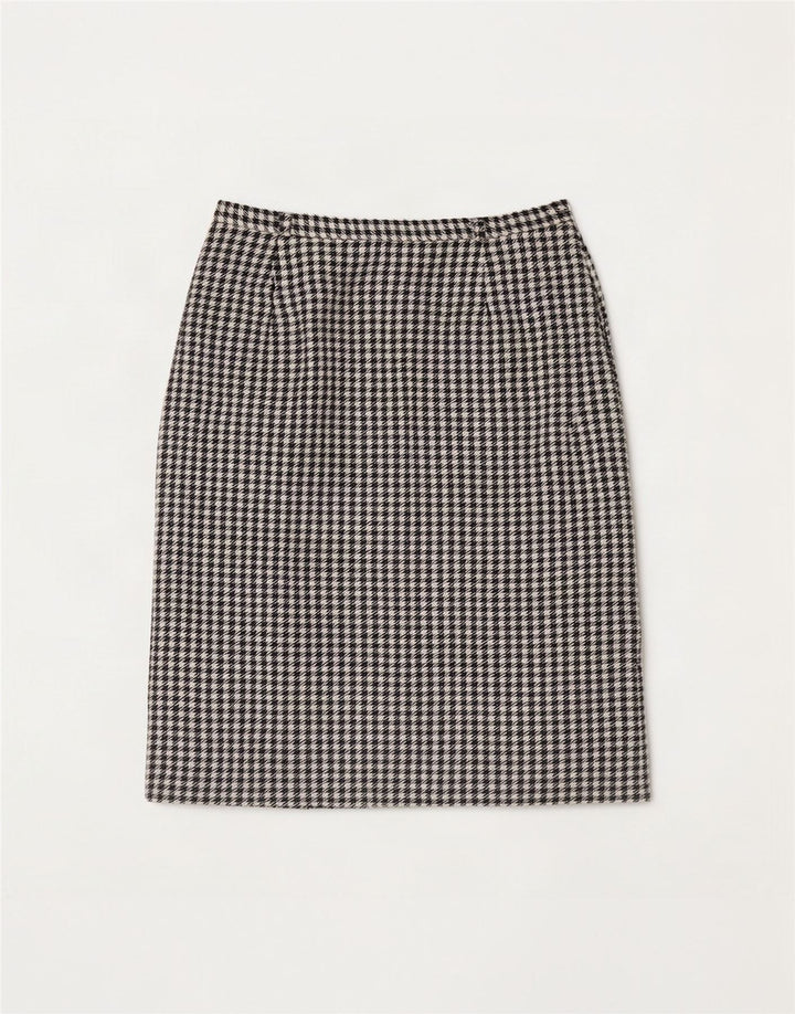 Fusta midi pentru femei Eastex UK 14 Medium W30 Lână neagră cu picior de gală